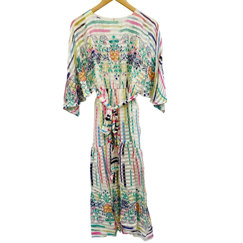 Vilshenko 10 silk striped maxi dress